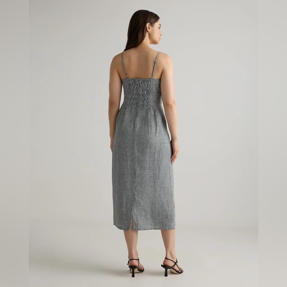 100% European Linen Scoop Neck Midi Dress - Picture 3 of 4